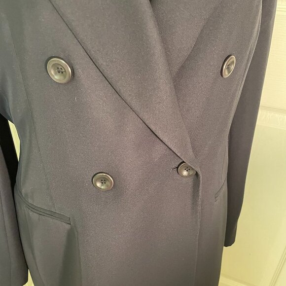 JONES WEAR NAVY SUIT WITH SHEATH DRESS AND DOUBLE BREASTED JACKET, SIZE 12 - Picture 9 of 15